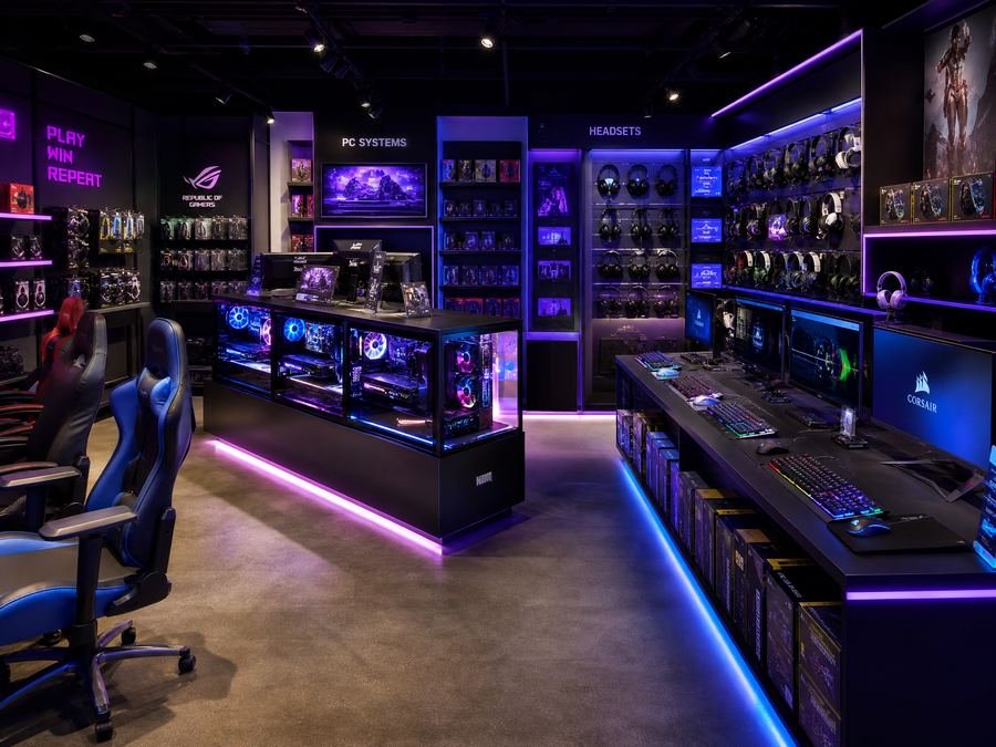 QWRTY Gaming Store Interior